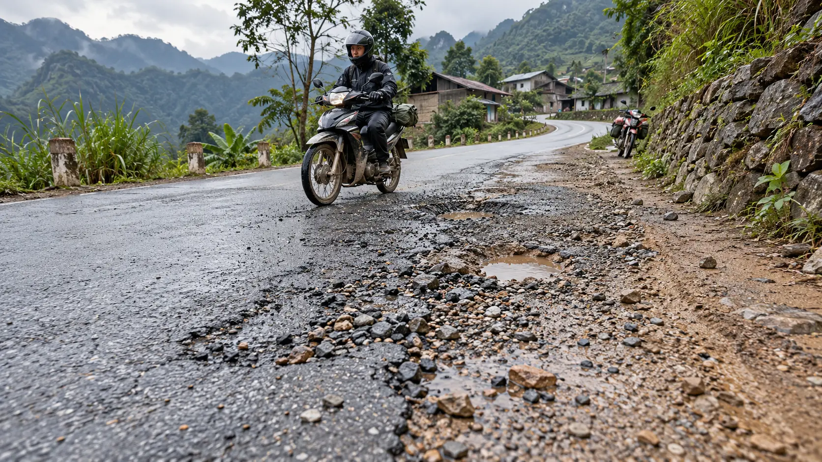 The primary QL4C highway and major segments are paved asphalt in generally good condition